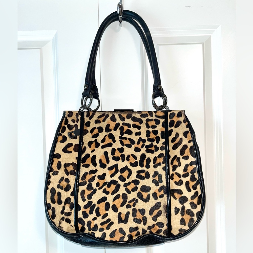 Steve Madden leopard calf hair hand bag